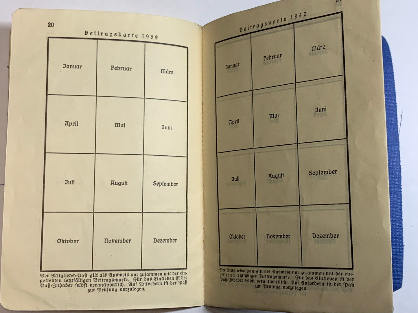 Mitgliedspaß Soldatenbund e.V., München 1936, militärische antiquitäten