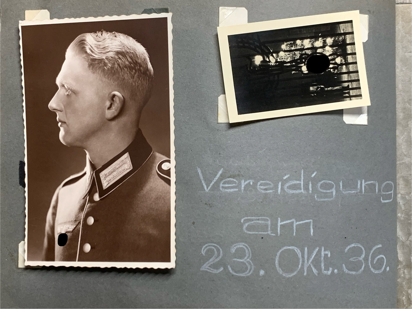 Fotoalbum 1.Kompanie Infanterie-Regiment 23, Dunkelhäutige, Kompaniechef, Vereidigung