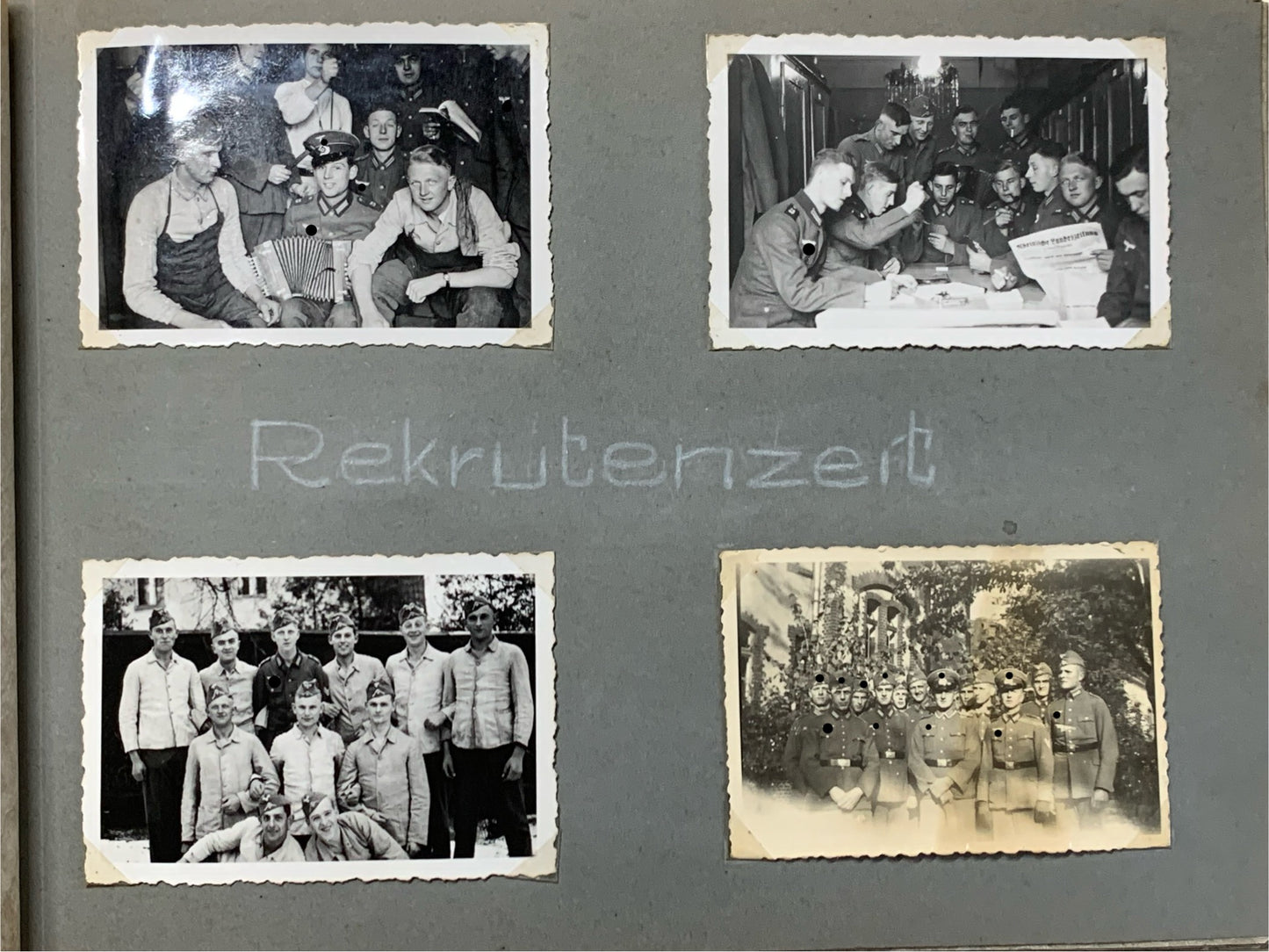 Fotoalbum 1.Kompanie Infanterie-Regiment 23, Dunkelhäutige, Kompaniechef, Vereidigung