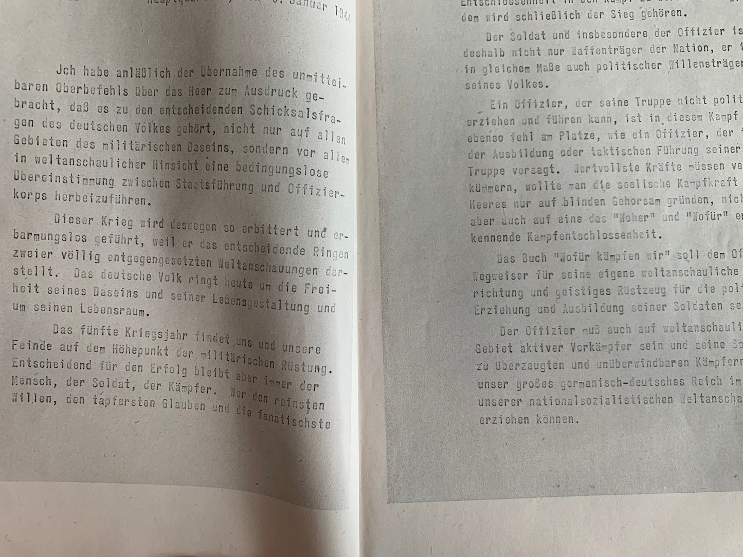 Wofür Kämpfen wir, Personal-Amt des Heeres, militärische antiquitäten