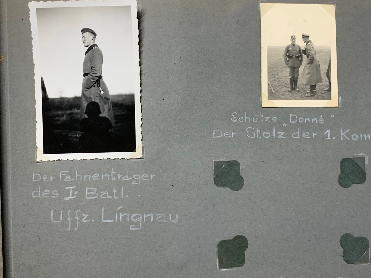 Fotoalbum 1.Kompanie Infanterie-Regiment 23, Dunkelhäutige, Kompaniechef, Vereidigung