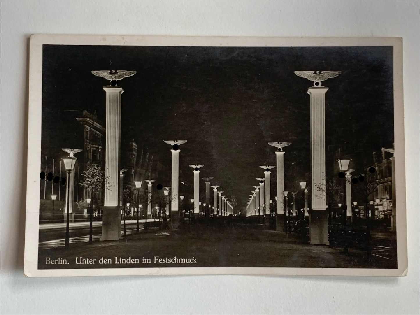 Postkarte "Berlin, Unter den Linden im Festschmuck", 1937