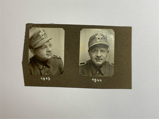 Zwei Portätfotos SS-Polizei, 1943, 1944