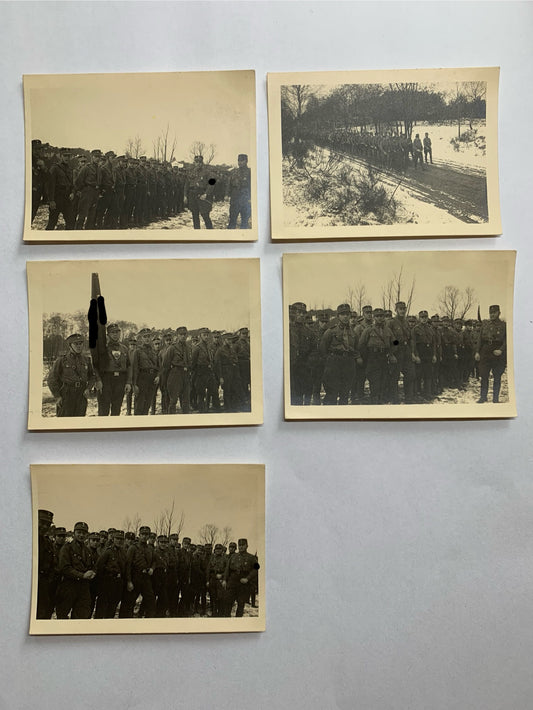 5Fotos Sturm 13/159 am Marschieren, März 1935, SA-Sportabzeichen, Sturmführer, militärische antiquitäten