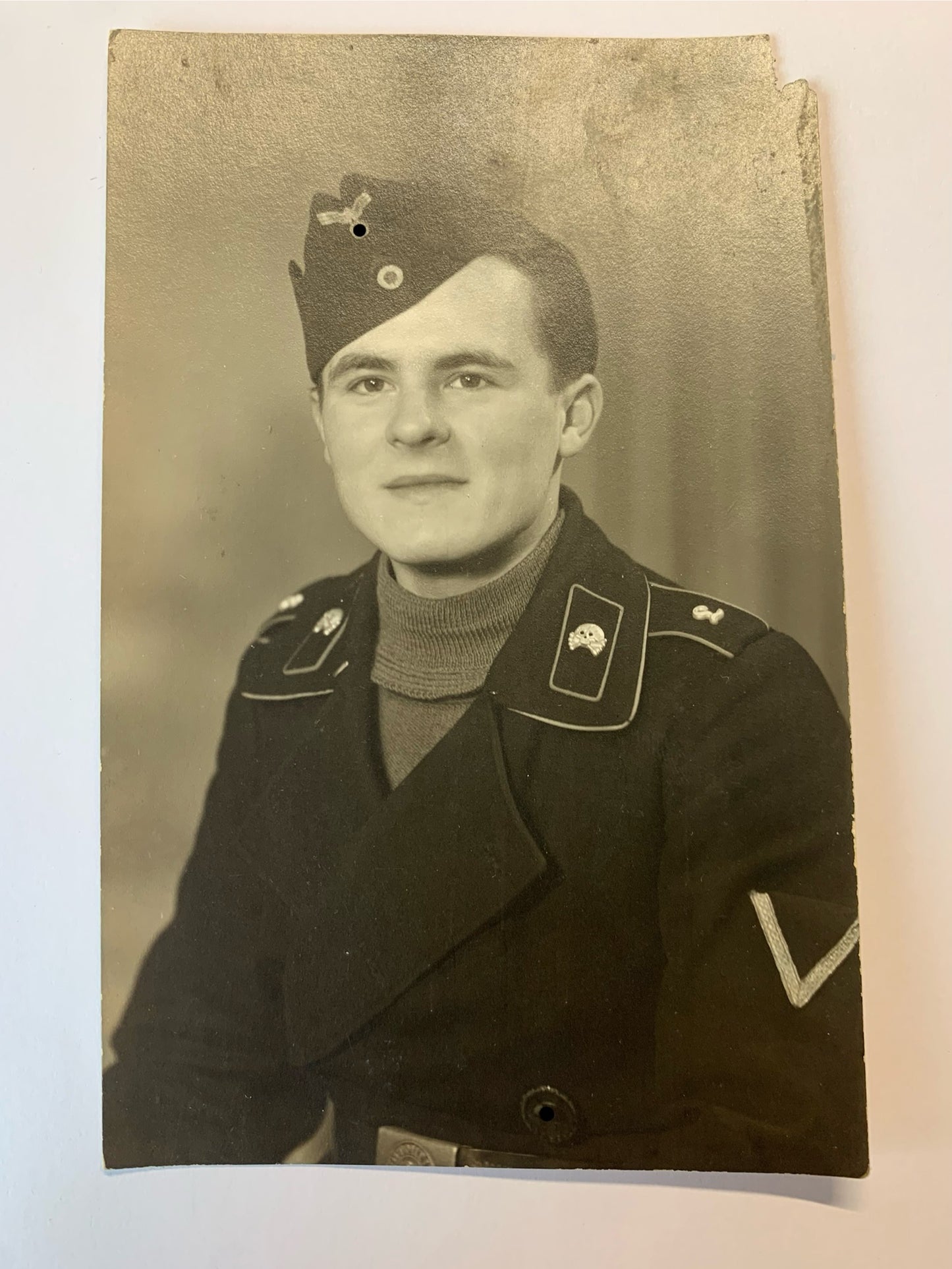 Portrait Panzersoldat Wehrmacht, Verwundetenabzeichen, Foto Lincke, Reichenbach
