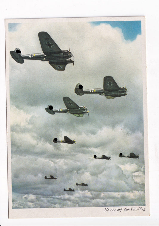 AK He 111 auf dem Feindflug